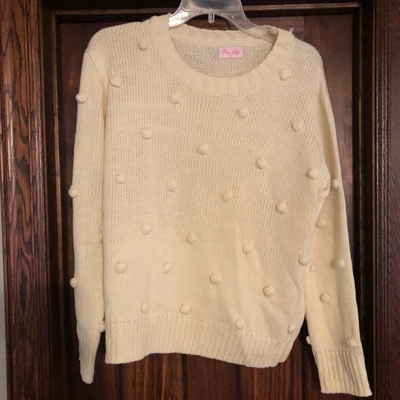 Popcorn White Sweater - Picture 2 of 7